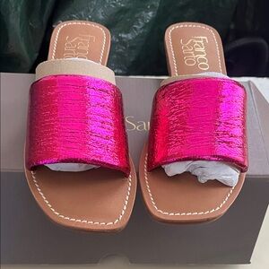 Franco Sarto Fuchsia Slide Sandals